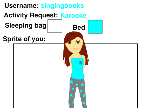 Scratch's Sleepover Signups! Singingbooks