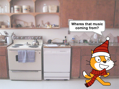 Norm finds a party in his house