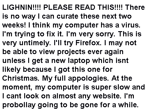 LIGHTNIN!!! PLEAE READ THIS!!!