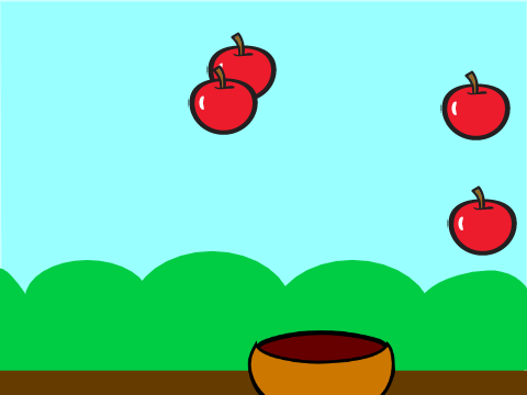 collect the falling apples