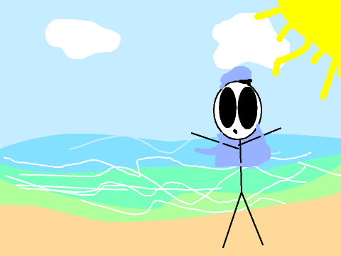 Add yourself on this beach scene!