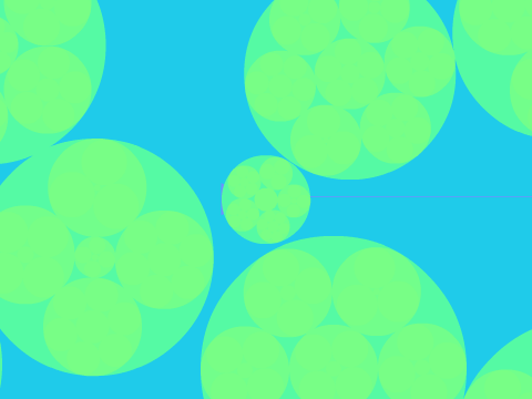 Circle split infinite zoom