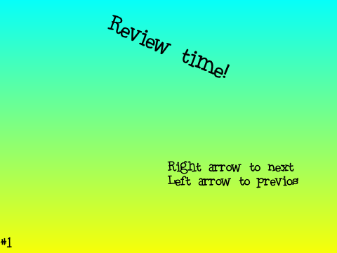 Review TIME! #1 |CLOSED|