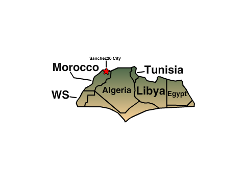 Map of Sancheifica from 1945-1991.