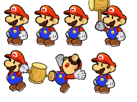 Super Paper Mario Animated Sprites