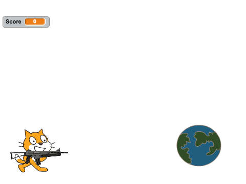 Strach Cat with a Gun
