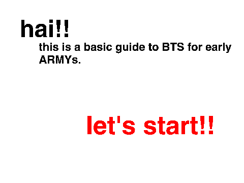 a basic guide to bts for early ARMYs