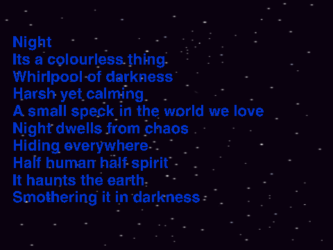 NIGHT~A POEM