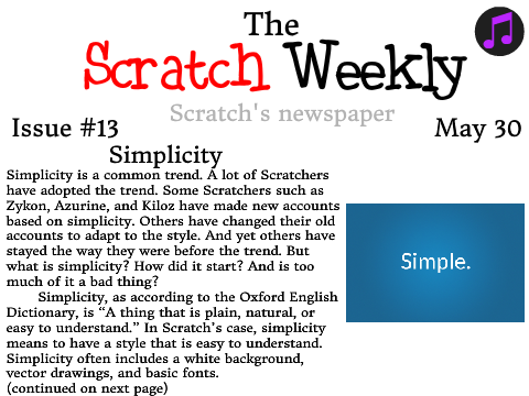 Issue #13- Simplicity