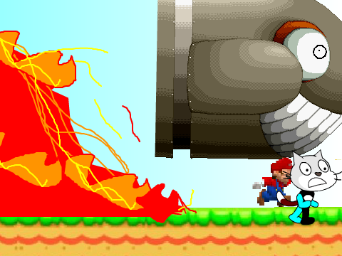 Add yourself running from a fire tornado
