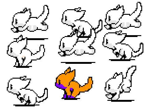 add a cat running as your oc  remix