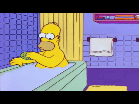 Homer Gets Hit By a bath