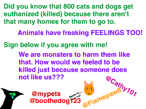 Sign to Stop Animal Cruelty! Remix Remix Remix remix