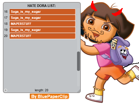 ADD UR NAME HATING DORA!!! WE NEED MORE PEOPLE remix remix remix remix remix remix remix remix