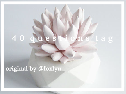 ✧✦ 40 Random Questions Tag! ✦✧ 