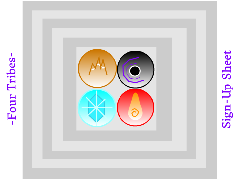 -Four Tribes- Sign Up Sheet