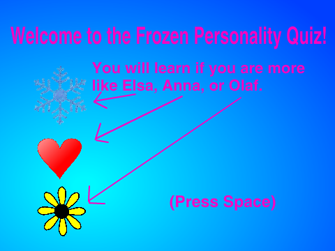 Frozen Personality Quiz