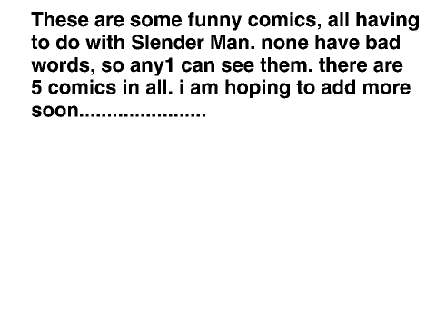 Funny Slender Man Comics