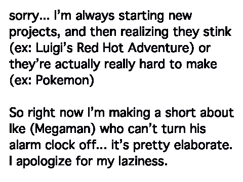 Apology/Update
