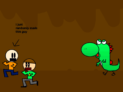 add yourself RUNNING FROM A BADLY DRAWN YOSHI!