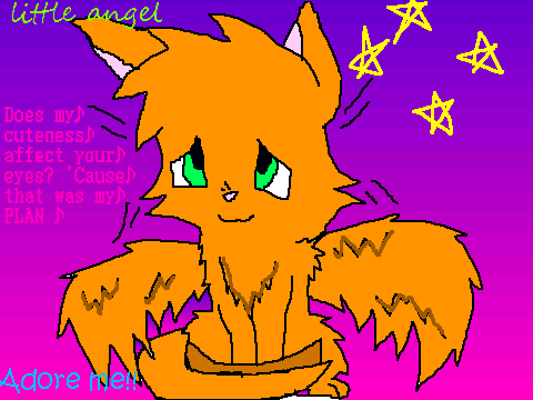 Winged cat coloring contest