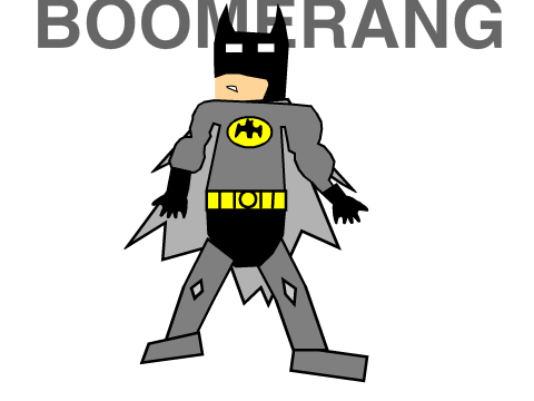 The bat boomerang