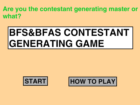 BFM Contestant Generating Game