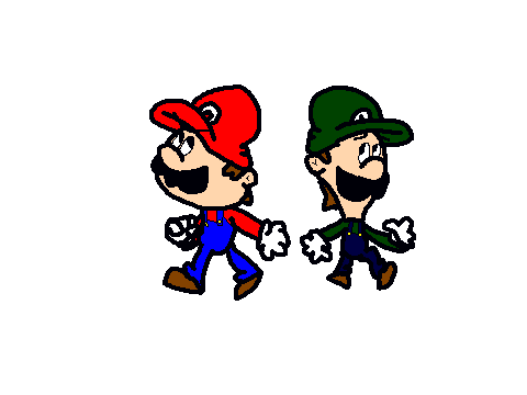 Mario And Luigi MS PAINT GOOD Drawings