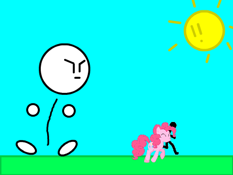Add Yourself Running From the GIANT STICKMAN! remix