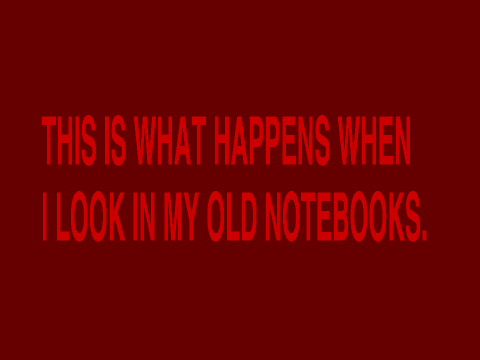 Look what I found in my notebook
