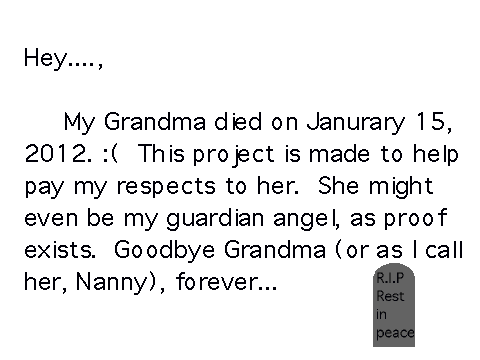 Goodbye Grandma.... Forever