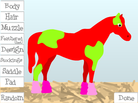 create a neon horse