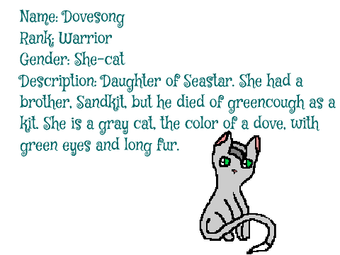 Four Clans RPG BeachClan Dovesong