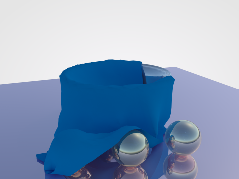 Quick Blender+Corona Cloth and Balls Test