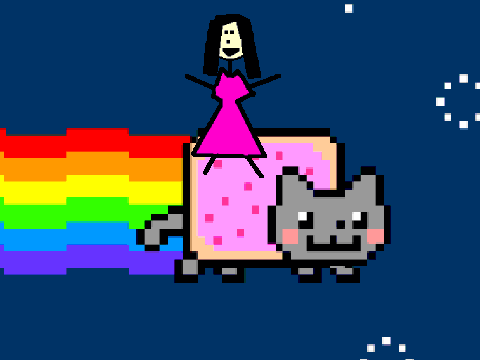 Add yourself riding the Nyan Cat