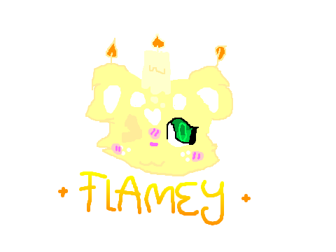 I drew Flamey with a laptop mousepad 