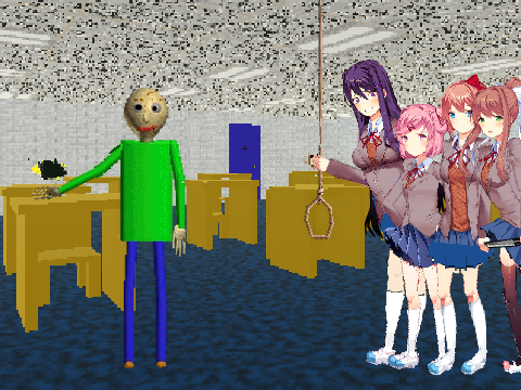Oki doki literature club in baldi's basics