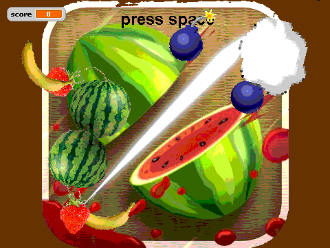 Fruit ninja + music