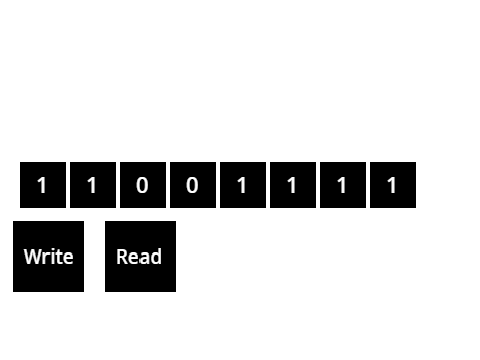 8 bit binary computer storage concept (cloud)