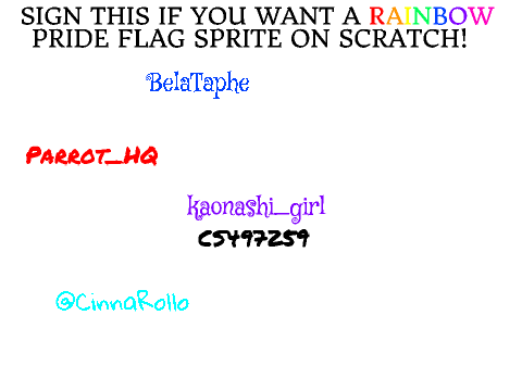 We want a pride flag Scratch sprite! RREEMMIIXX remix remix remix