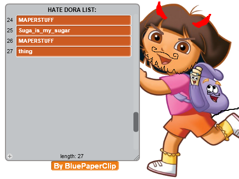ADD UR NAME HATING DORA!!! WE NEED MORE PEOPLE remix remix remix remix remix remix remix remix remix