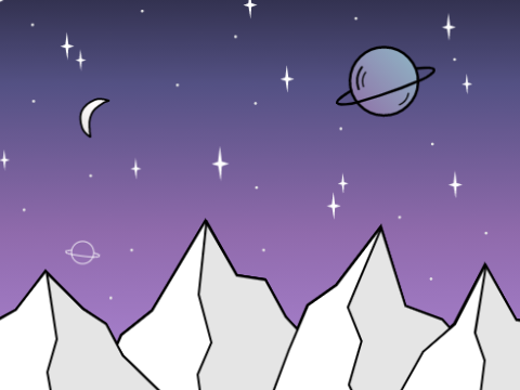 Galaxy | Landscape Art (W/ Shooting Stars)
