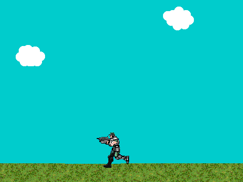 soidier running animation