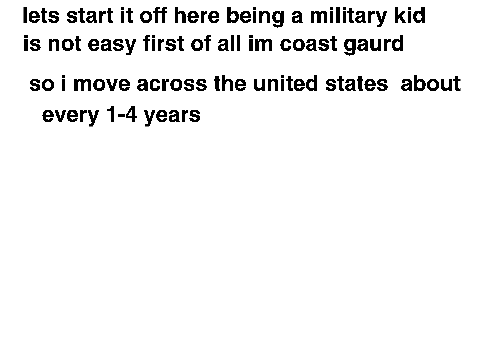 the life of being a kid in the military