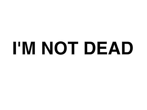 I'm not dead.
