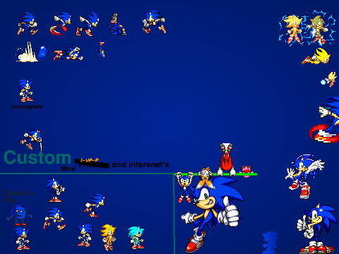 Sonic GBA Collection Sprite Sheet Wip. (1upps)