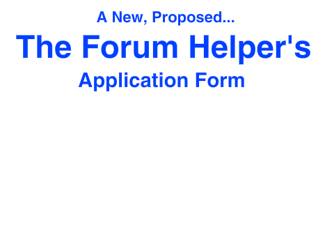 +PROPOSED+ - New application format.