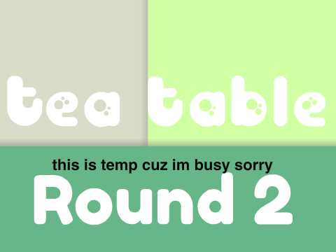 Tea Table ~ Round 3 