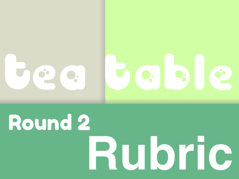 Tea Table ~ Round 2 Judging Rubrics