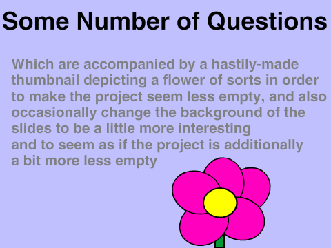 Some Number of Questions except it's answers